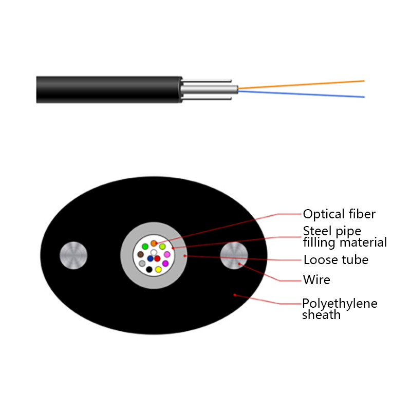FTTH সাধারণ হোম অপটিক্যাল কেবল GYXTPY এয়ার ব্লোন মাইক্রো ক্যাবল